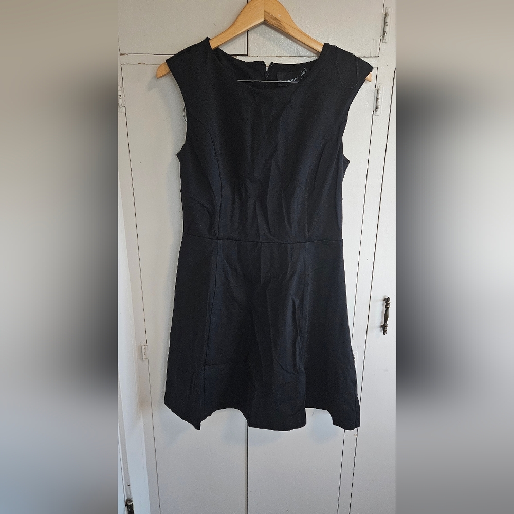 Cynthia Rowley Black Sleeveless Fit-and-Flare Mini Dress